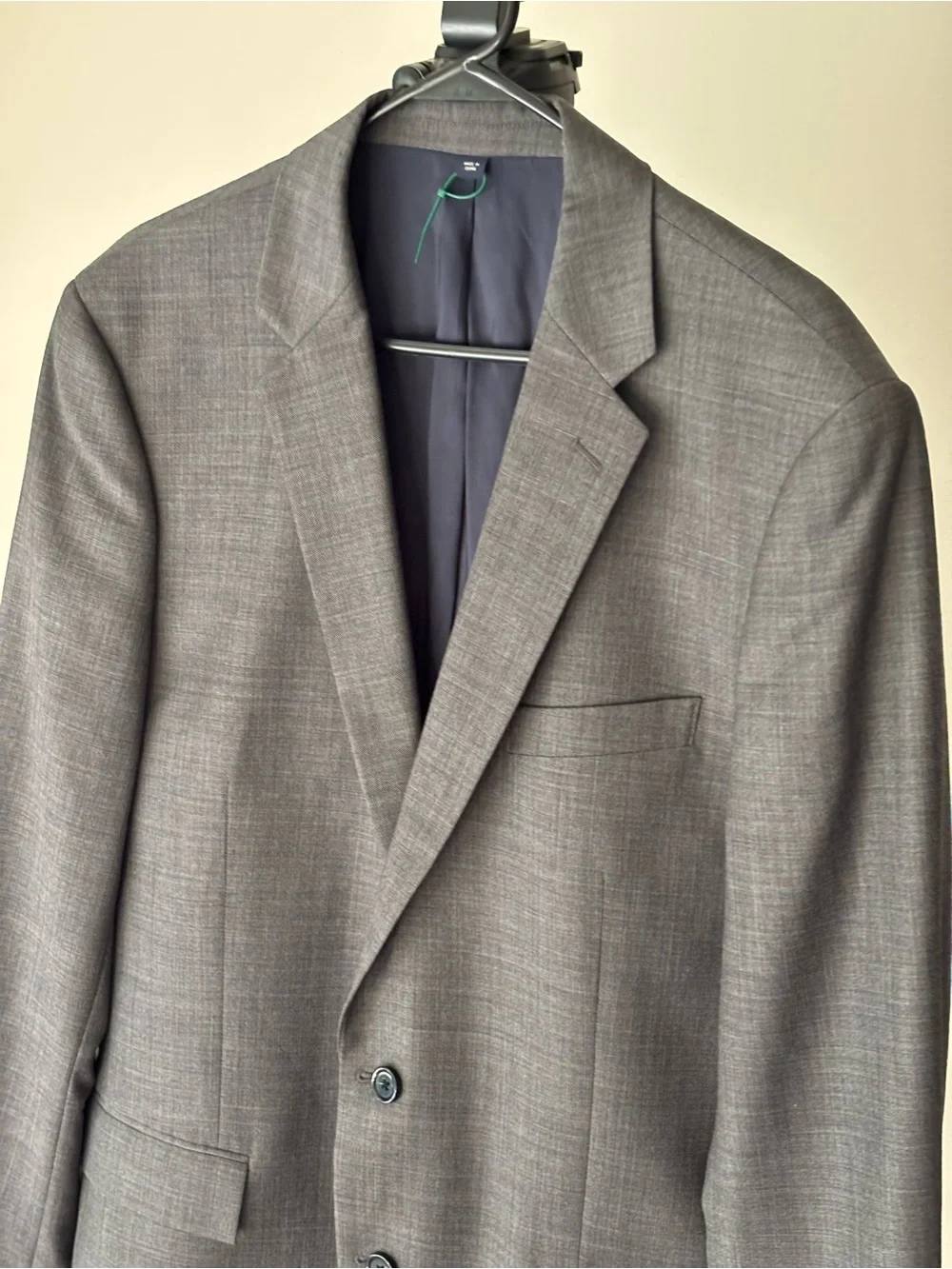 J. Crew Men's Gray Two-Button Suit Jacket